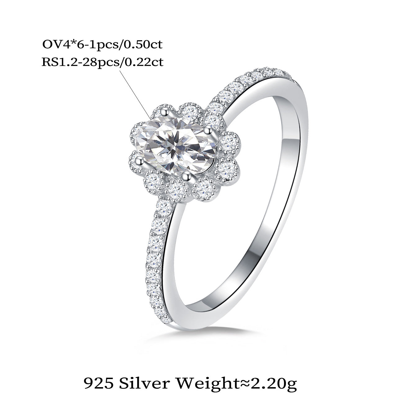 Oval Blossom Ring