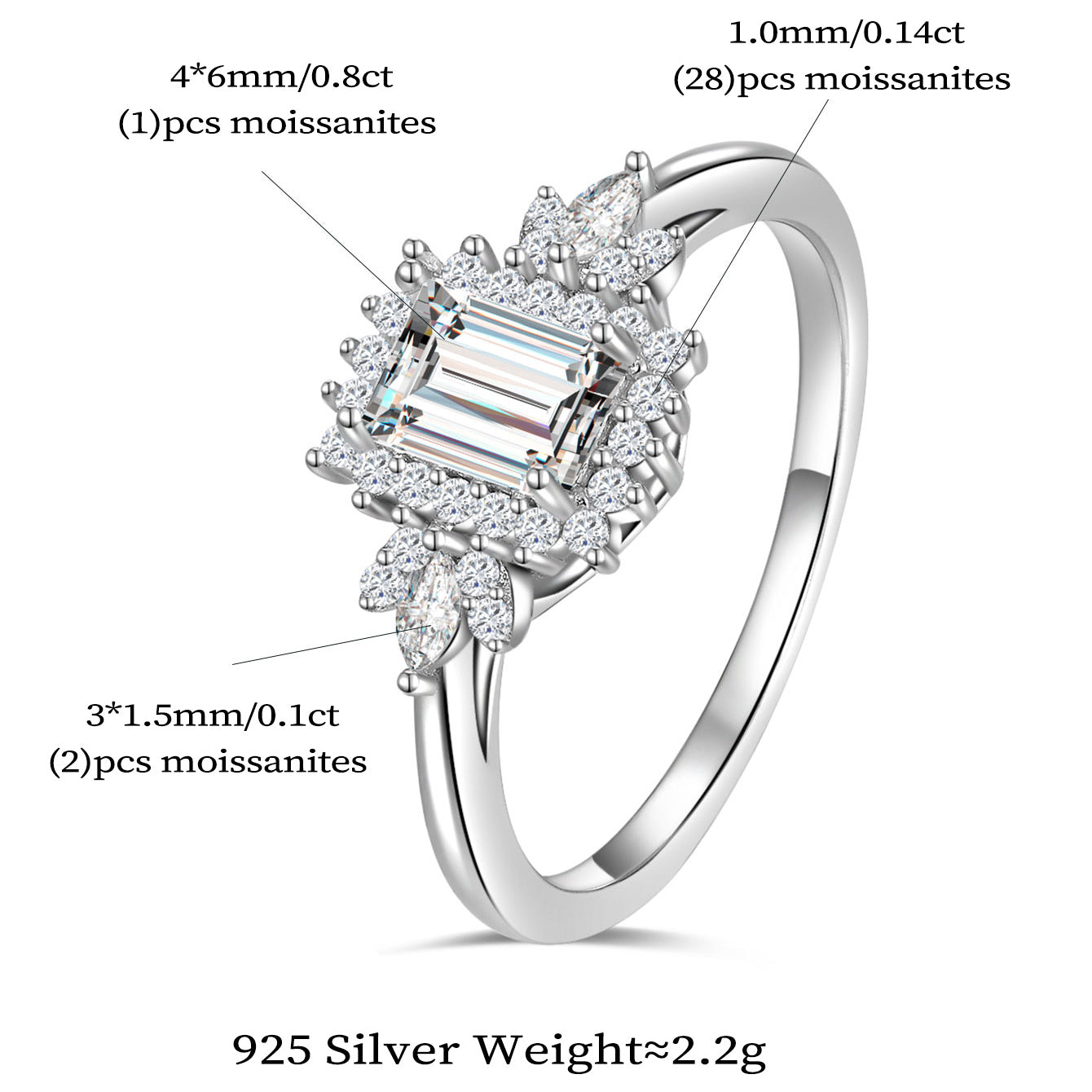 Elegant Cluster Ring