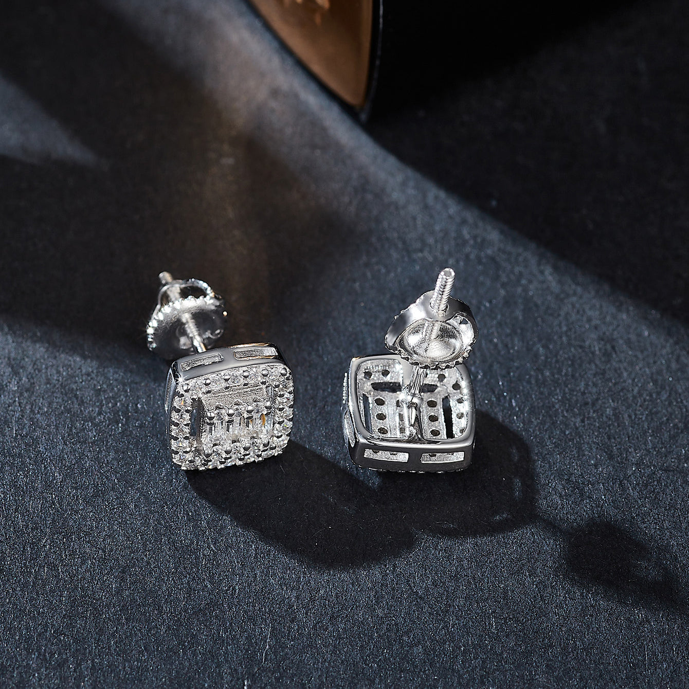 Mod Square Sparkle Studs