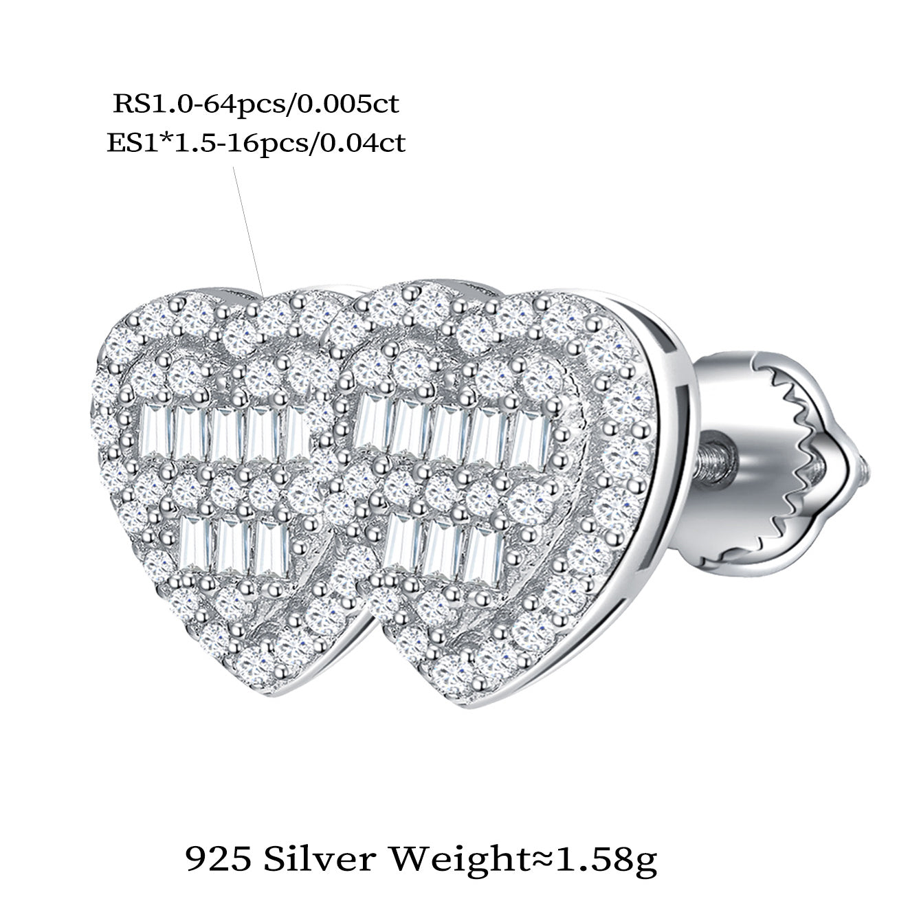 Heart Sparkle Studs