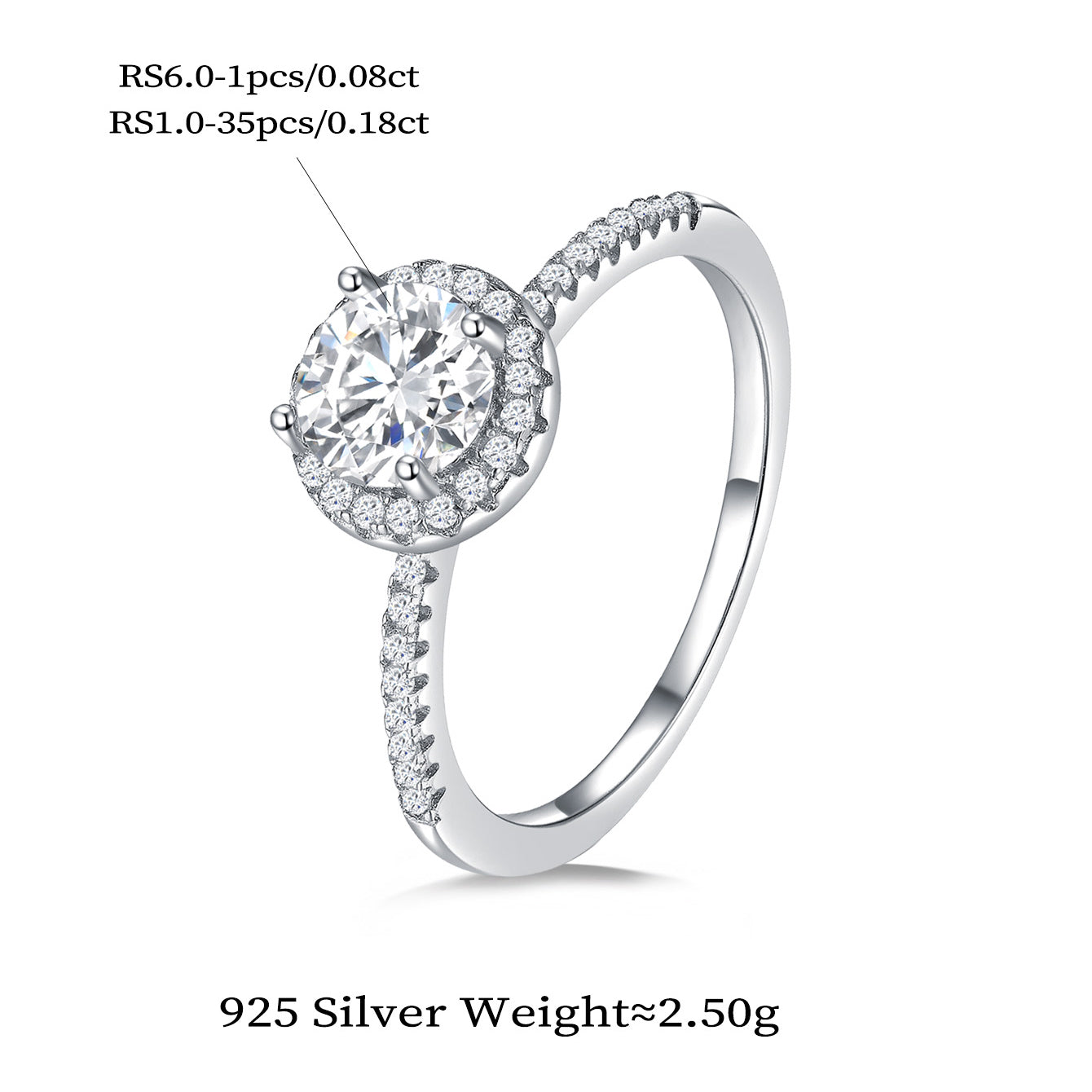 Starlit Halo Ring