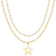 Star Stacked Layered Pendant Necklace