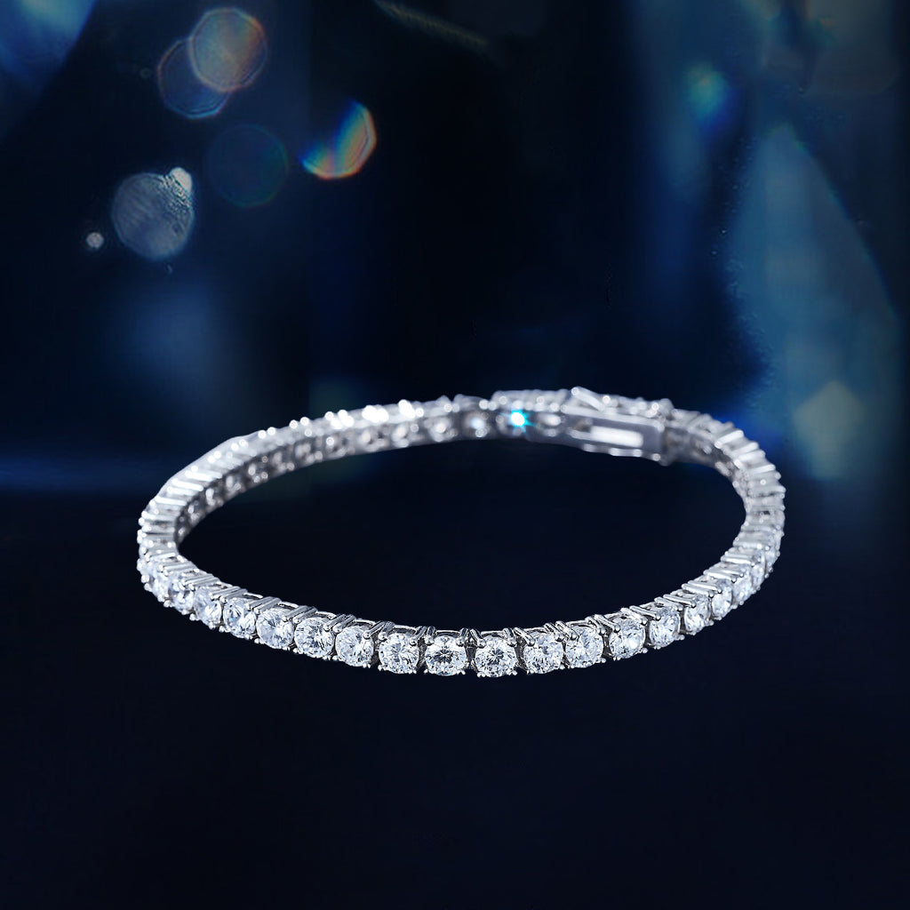 Elegant Sparkle Tennis Bracelet 4mm/7.5inch