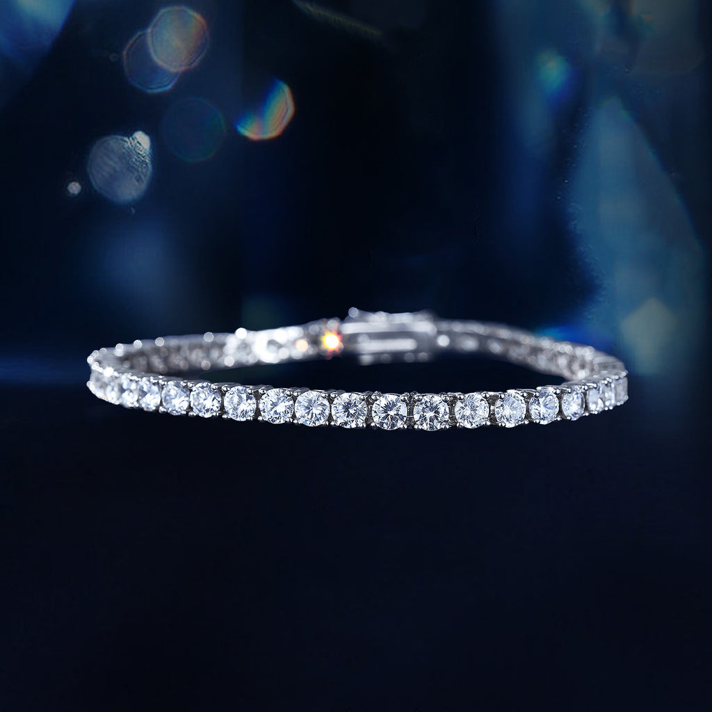 Elegant Sparkle Tennis Bracelet 4mm/7.5inch