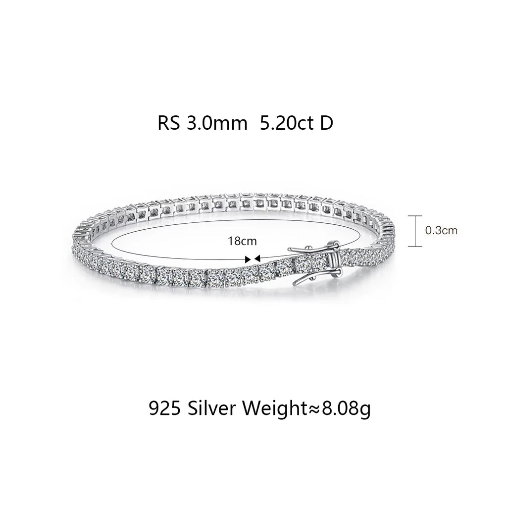 Elegant Sparkle Tennis Bracelet 3mm/7inch