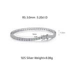 Elegant Sparkle Tennis Bracelet 3mm/7inch