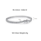Elegant Sparkle Tennis Bracelet 3mm/7.5inch