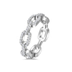 Diamond Chain Link Ring