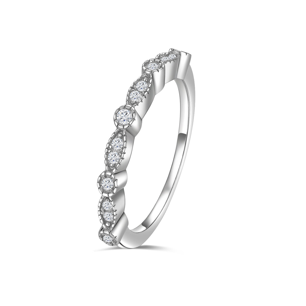 Vintage Petal Spark Ring