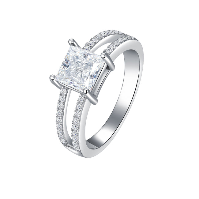 Geometric Dual - Band Spark Ring Hover Image