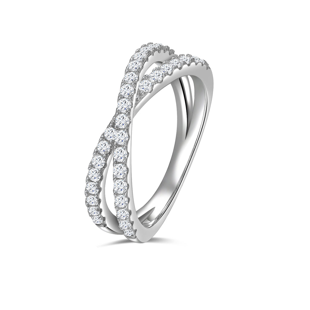Crisscross Sparkle Ring