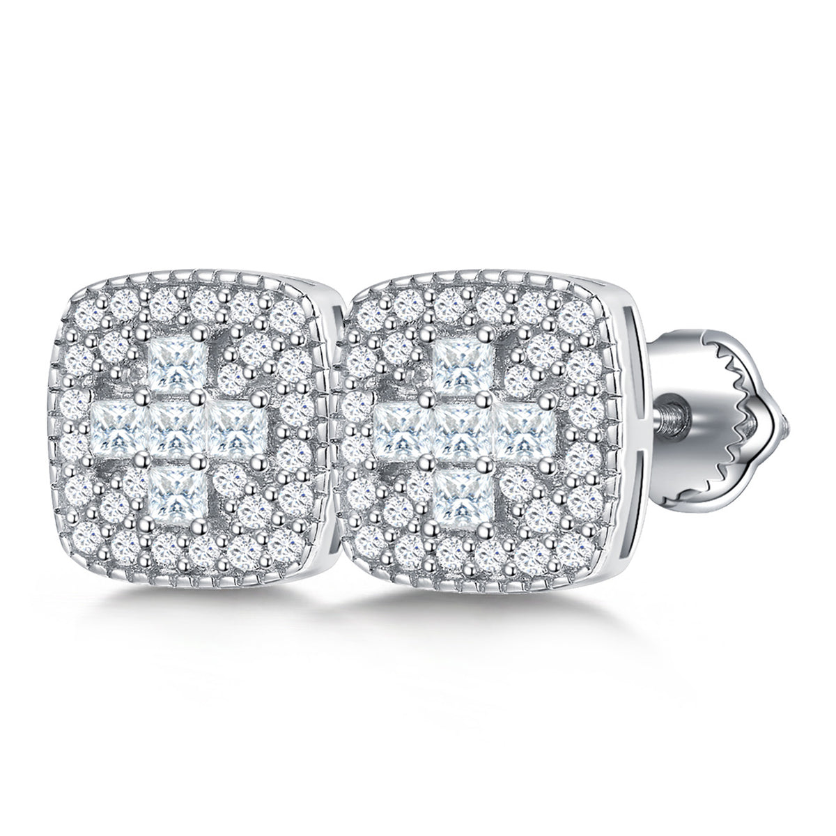 Square Geo Sparkle Studs