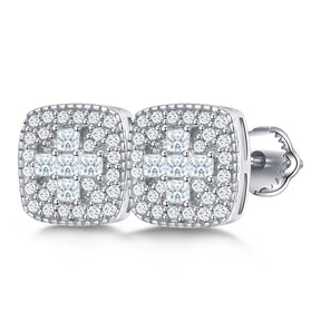 Square Geo Sparkle Studs