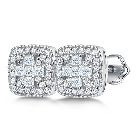 Square Geo Sparkle Studs