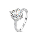 Oval Solitaire Sparkle Ring