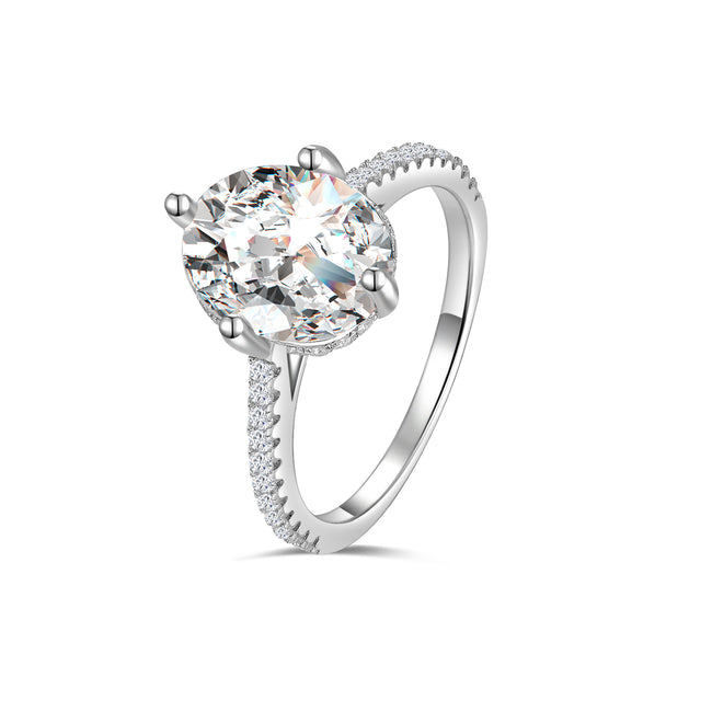 Oval Solitaire Sparkle Ring Hover Image