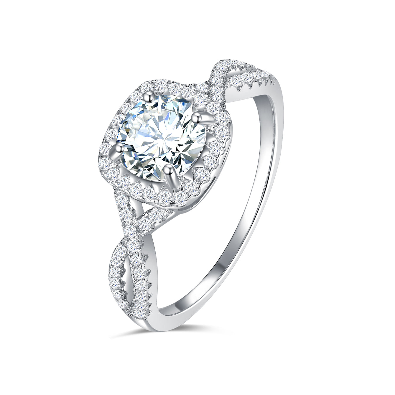 Vintage Halo Twist Ring