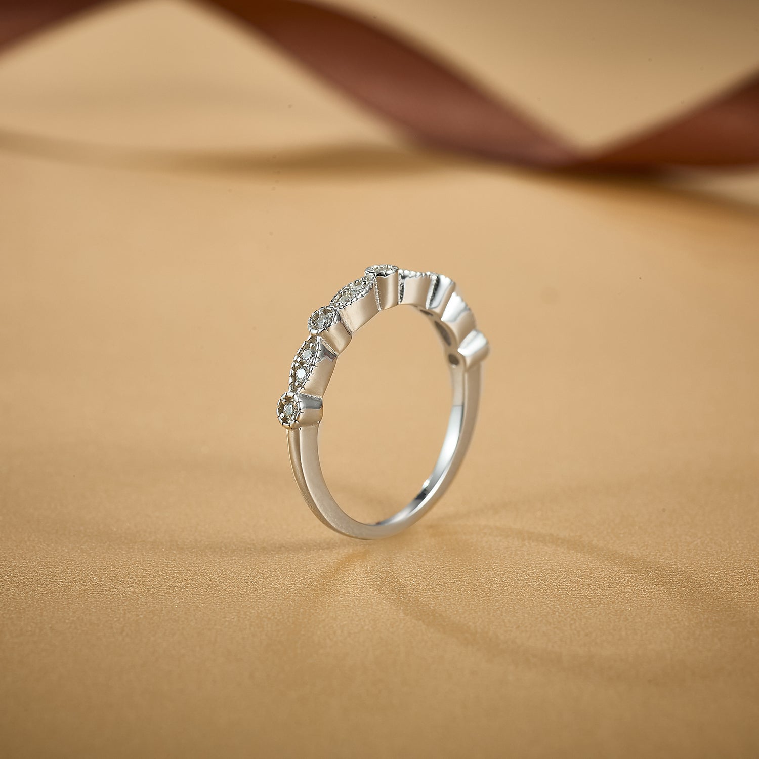 Vintage Petal Spark Ring