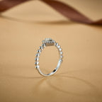 Teardrop Halo Beaded Ring