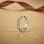 Diamond Chain Link Ring