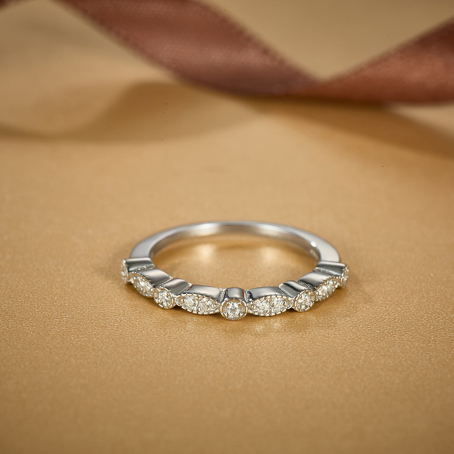 Vintage Petal Spark Ring