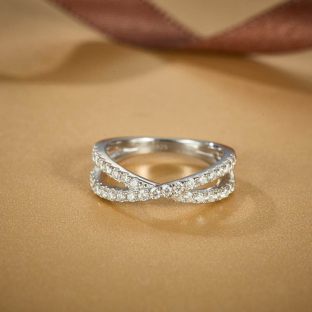 Crisscross Sparkle Ring