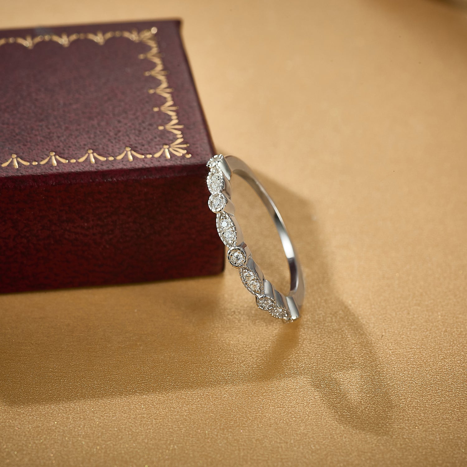 Vintage Petal Spark Ring