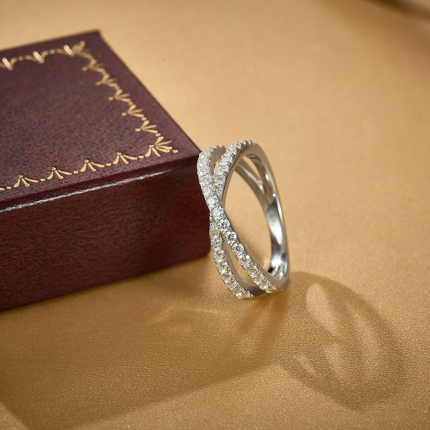 Crisscross Sparkle Ring