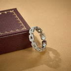 Diamond Chain Link Ring