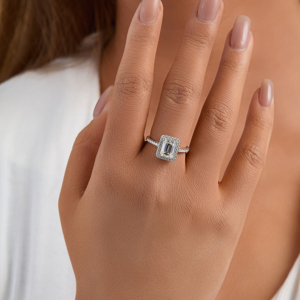 Geometric Halo Glam Ring