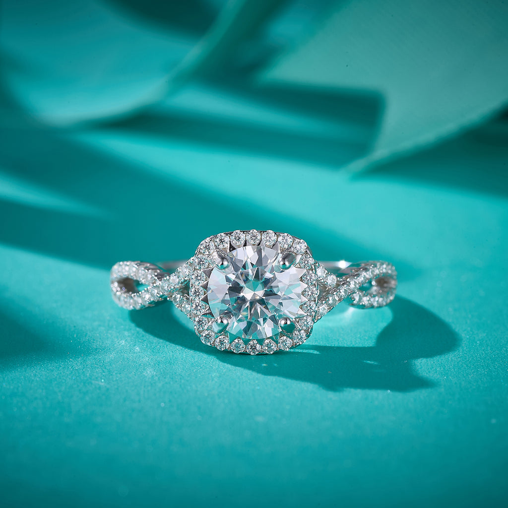 Vintage Halo Twist Ring