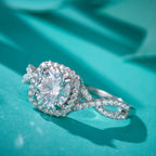 Vintage Halo Twist Ring