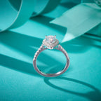 Teardrop Halo Sparkle Ring