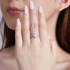 Teardrop Halo Sparkle Ring