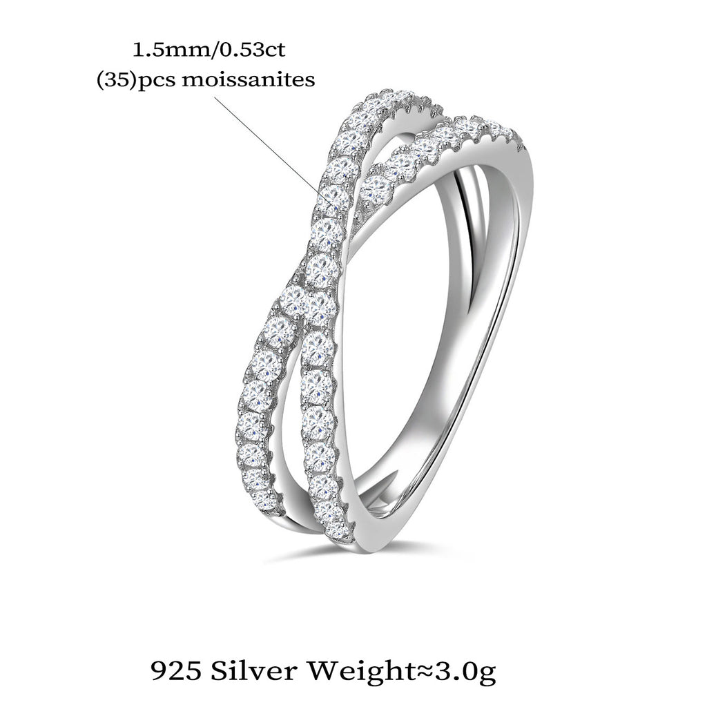 Crisscross Sparkle Ring