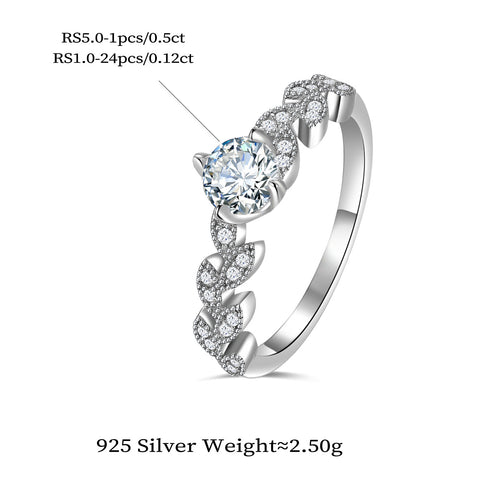 Leafy Sparkle Ring