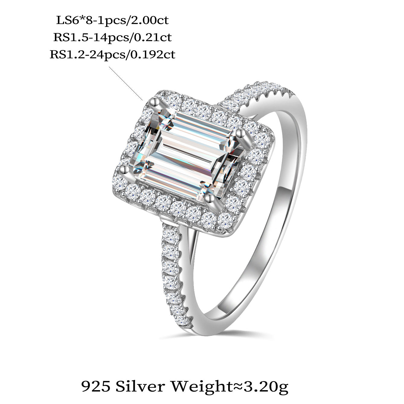 Geometric Halo Glam Ring