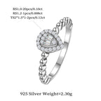 Teardrop Halo Beaded Ring