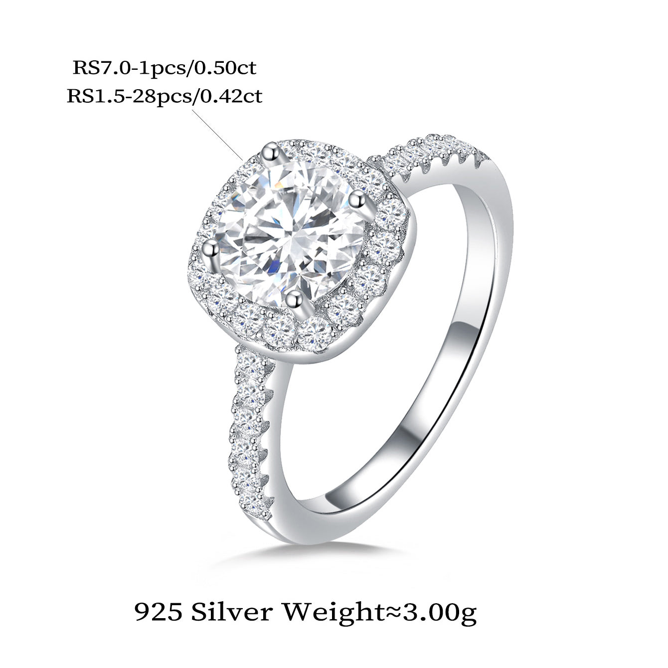 Timeless Halo Shine Ring