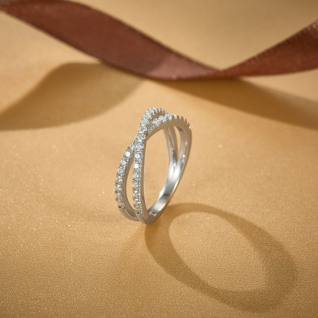 Crisscross Sparkle Ring