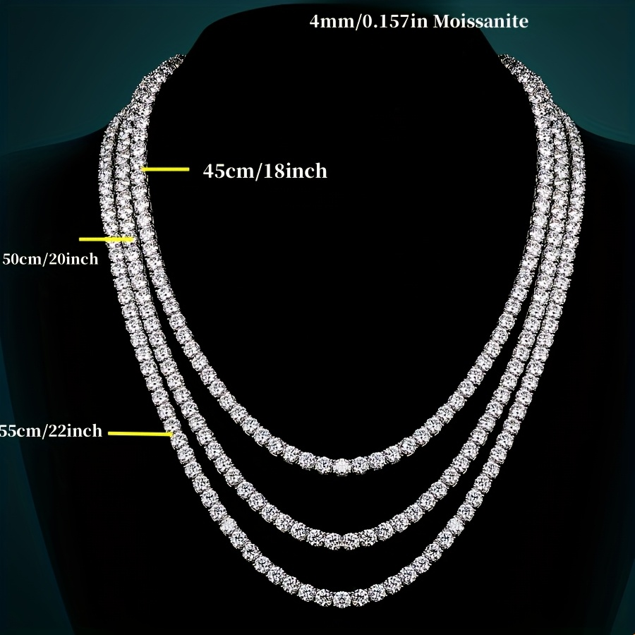 Elegant Sparkle Tennis Necklace 4mm/20inch