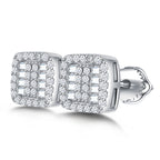 Square Layered Sparkle Studs