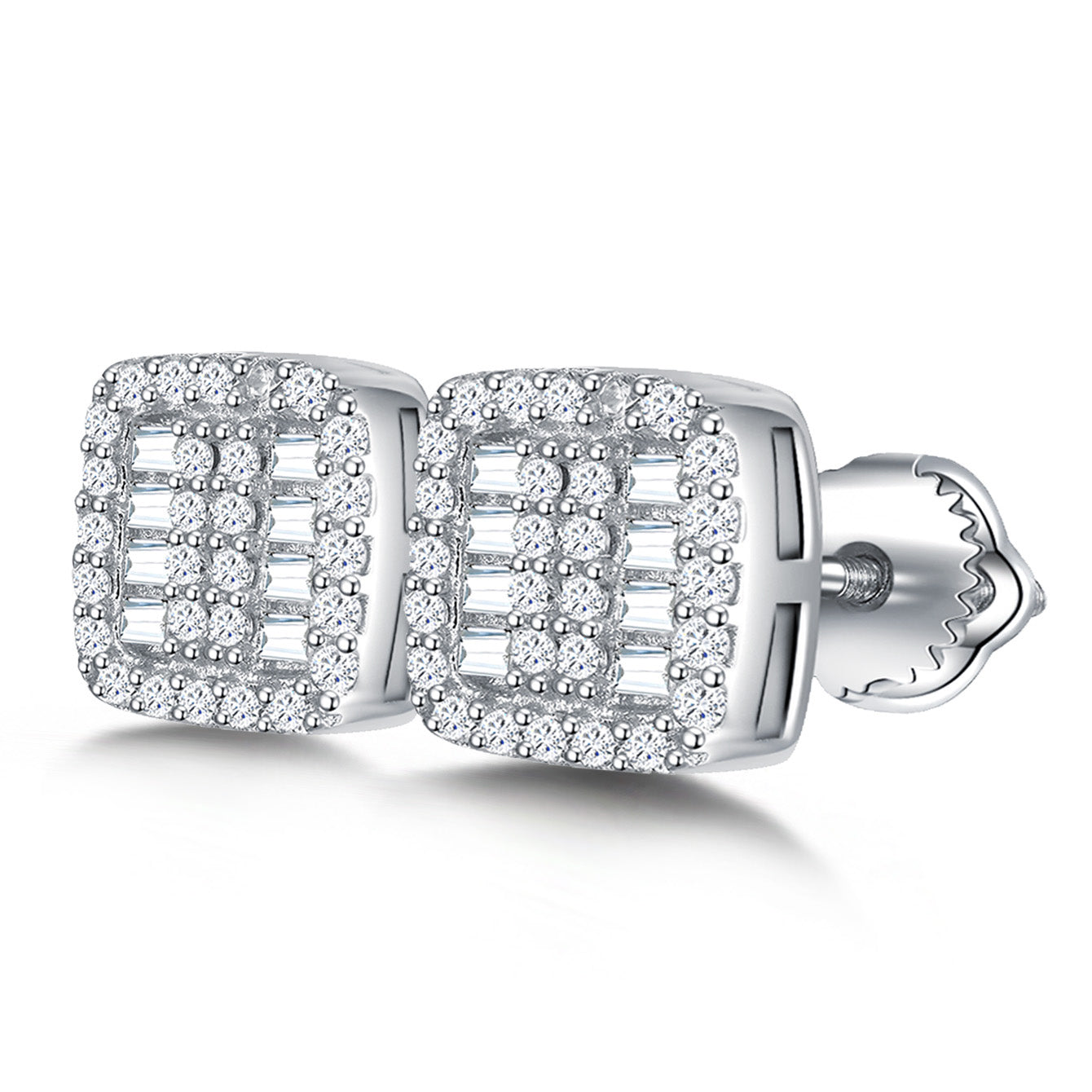 Square Layered Sparkle Studs