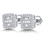 Square Halo Sparkle Studs