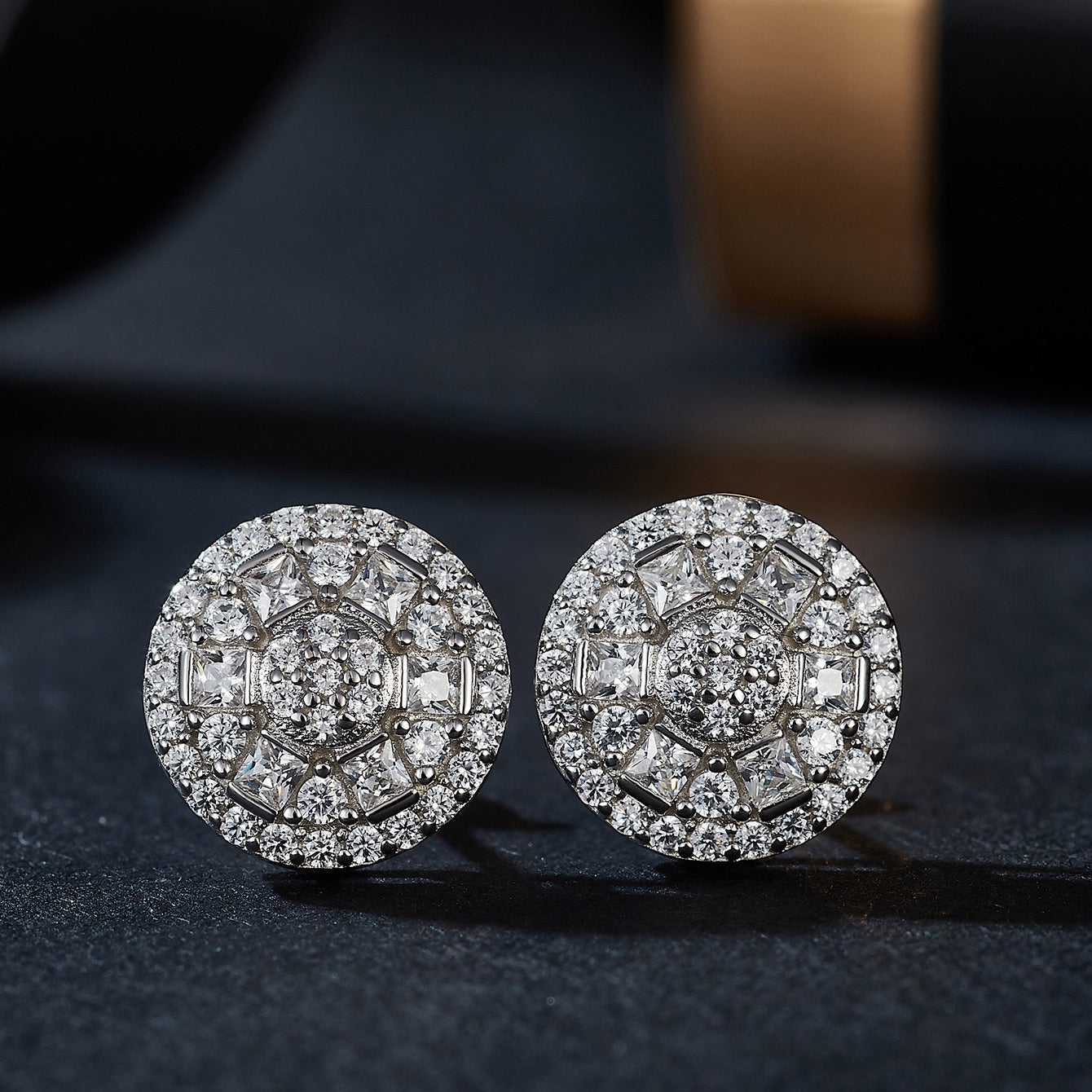Vintage Sparkle Round Studs