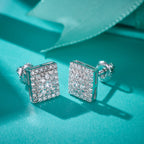 Square Floral Sparkle Studs