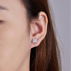 Geometric Gleam Square Studs