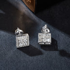 Geometric Gleam Square Studs