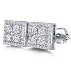 Geometric Gleam Square Studs