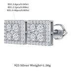 Geometric Gleam Square Studs